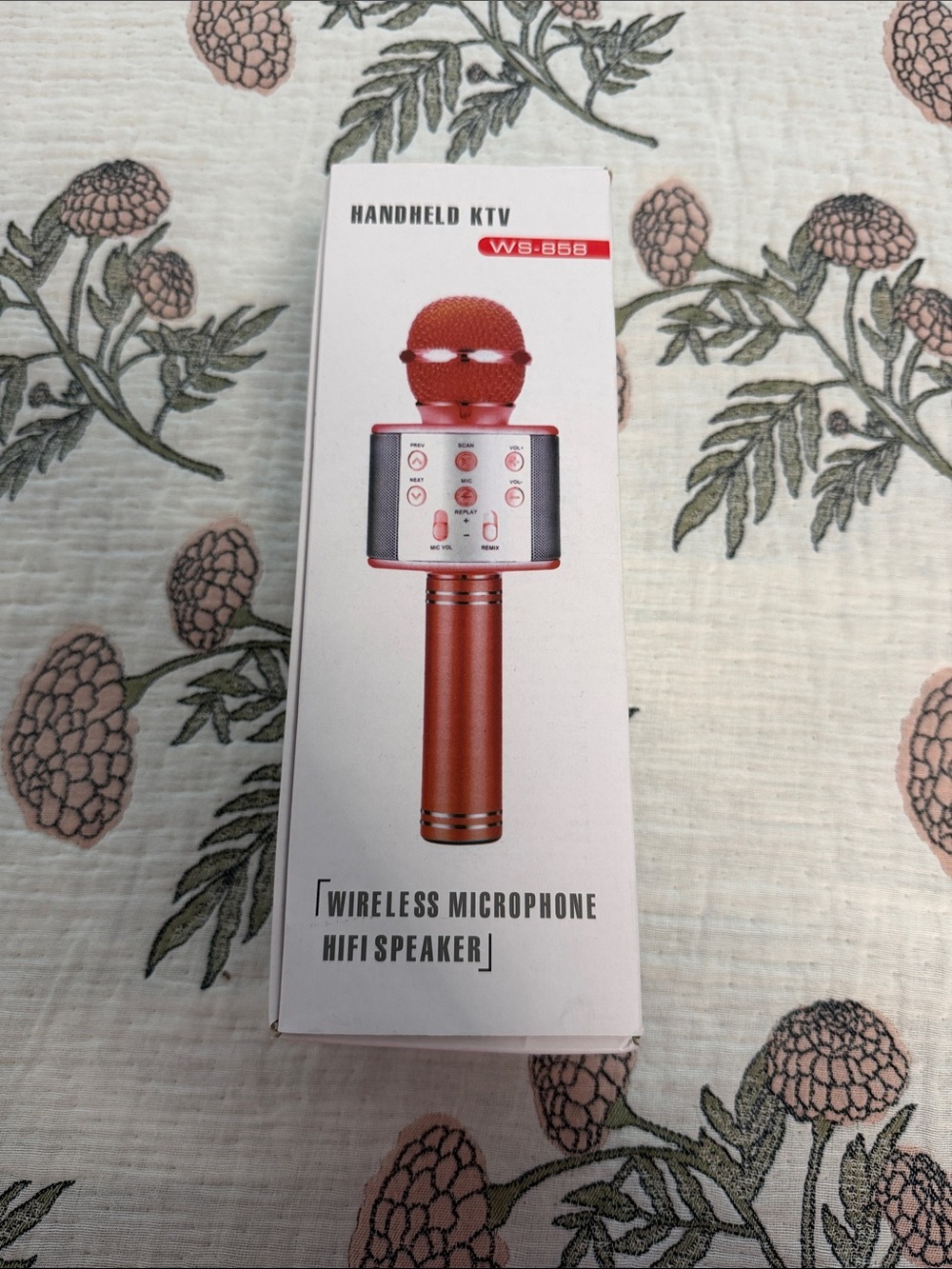 Turquoise Wireless Handheld Karaoke Microphone